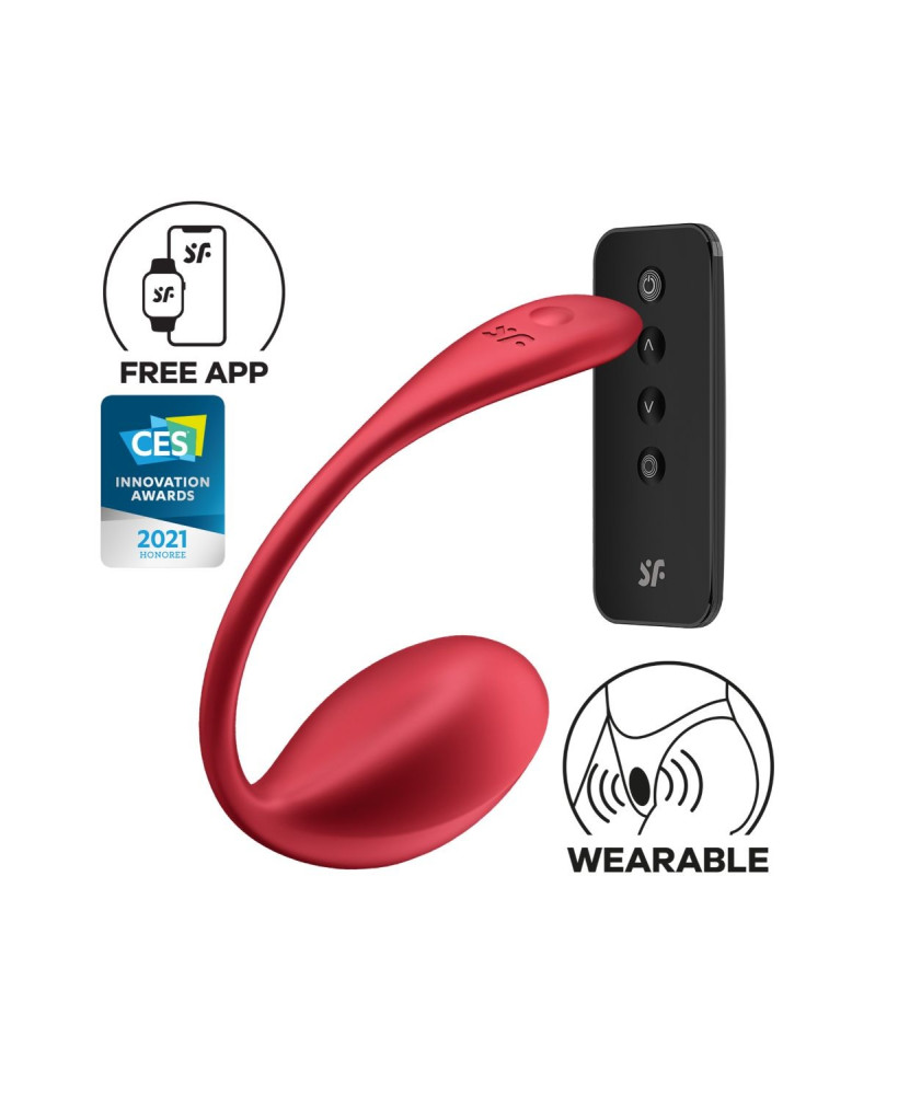 Oeuf vibrant télécommandé rouge Shiny Petal Satisfyer 